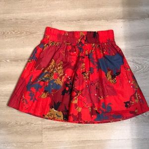 Floral Skirt with Pockets